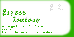 eszter komlosy business card