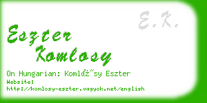 eszter komlosy business card